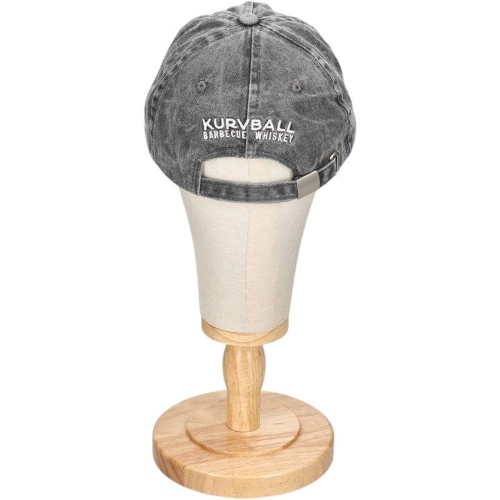 Kurvball Barbecue Whiskey Skull Pattern Baseball Cap, 6-Panel Cap, One Size Fits All unclear Charcoal Vintage Second Hand