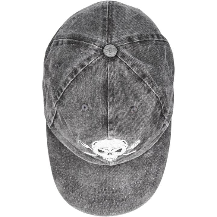 Kurvball Barbecue Whiskey Skull Pattern Baseball Cap, 6-Panel Cap, One Size Fits All unclear Charcoal Vintage Second Hand