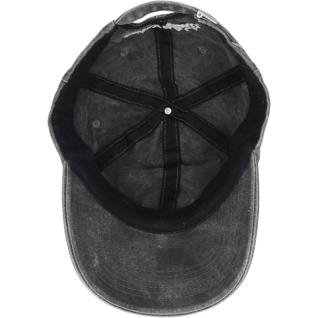 Kurvball Barbecue Whiskey Skull Pattern Baseball Cap, 6-Panel Cap, One Size Fits All unclear Charcoal Vintage Second Hand