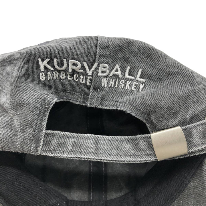 Kurvball Barbecue Whiskey Skull Pattern Baseball Cap, 6-Panel Cap, One Size Fits All unclear Charcoal Vintage Second Hand