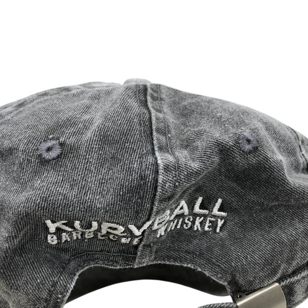 Kurvball Barbecue Whiskey Skull Pattern Baseball Cap, 6-Panel Cap, One Size Fits All unclear Charcoal Vintage Second Hand