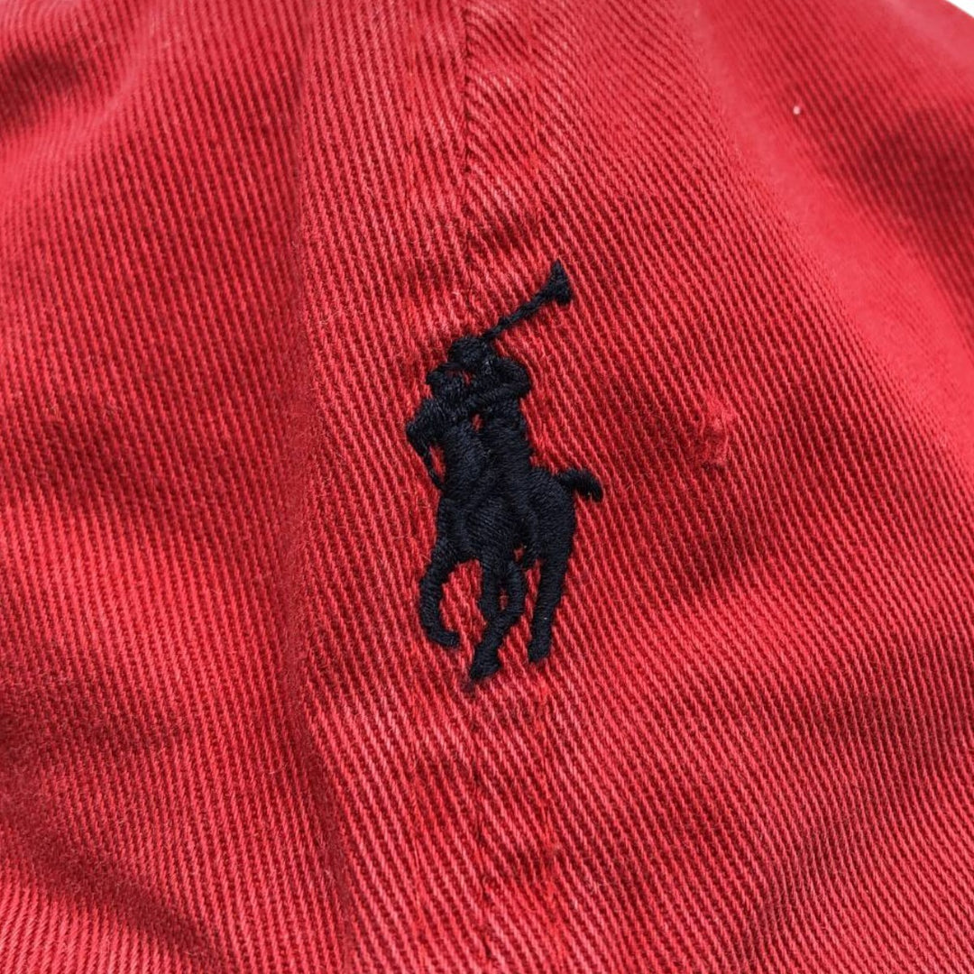 Ralph Lauren POLO by Ralph Lauren Baseball Cap, 6-Panel Cap, One Size Fits Most cotton red type Vintage Second Hand