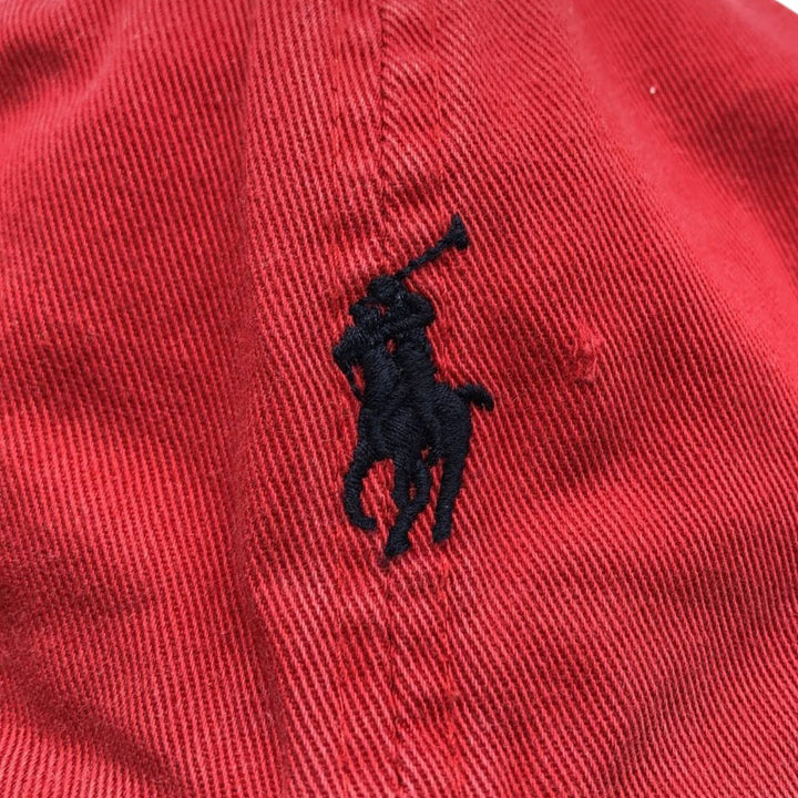 Ralph Lauren POLO by Ralph Lauren Baseball Cap, 6-Panel Cap, One Size Fits Most cotton red type Vintage Second Hand