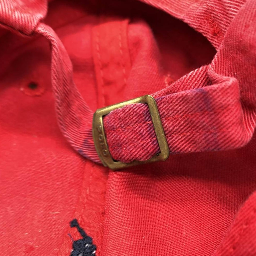 Ralph Lauren POLO by Ralph Lauren Baseball Cap, 6-Panel Cap, One Size Fits Most cotton red type Vintage Second Hand