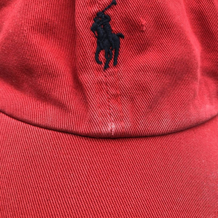 Ralph Lauren POLO by Ralph Lauren Baseball Cap, 6-Panel Cap, One Size Fits Most cotton red type Vintage Second Hand