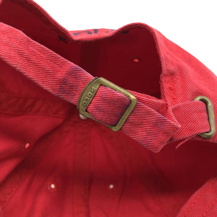 Ralph Lauren POLO by Ralph Lauren Baseball Cap, 6-Panel Cap, One Size Fits Most cotton red type Vintage Second Hand
