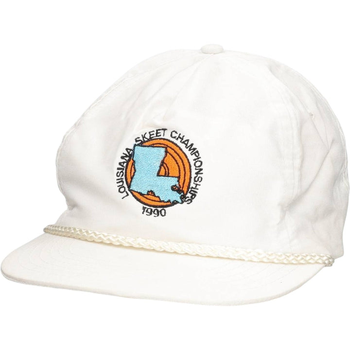 90'S Designer Award Headwear Baseball Cap, One Size Fits All, Snapback, Vintage unclear white type Vintage Second Hand