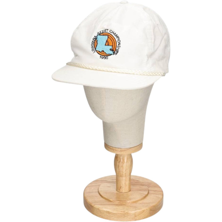 90'S Designer Award Headwear Baseball Cap, One Size Fits All, Snapback, Vintage unclear white type Vintage Second Hand