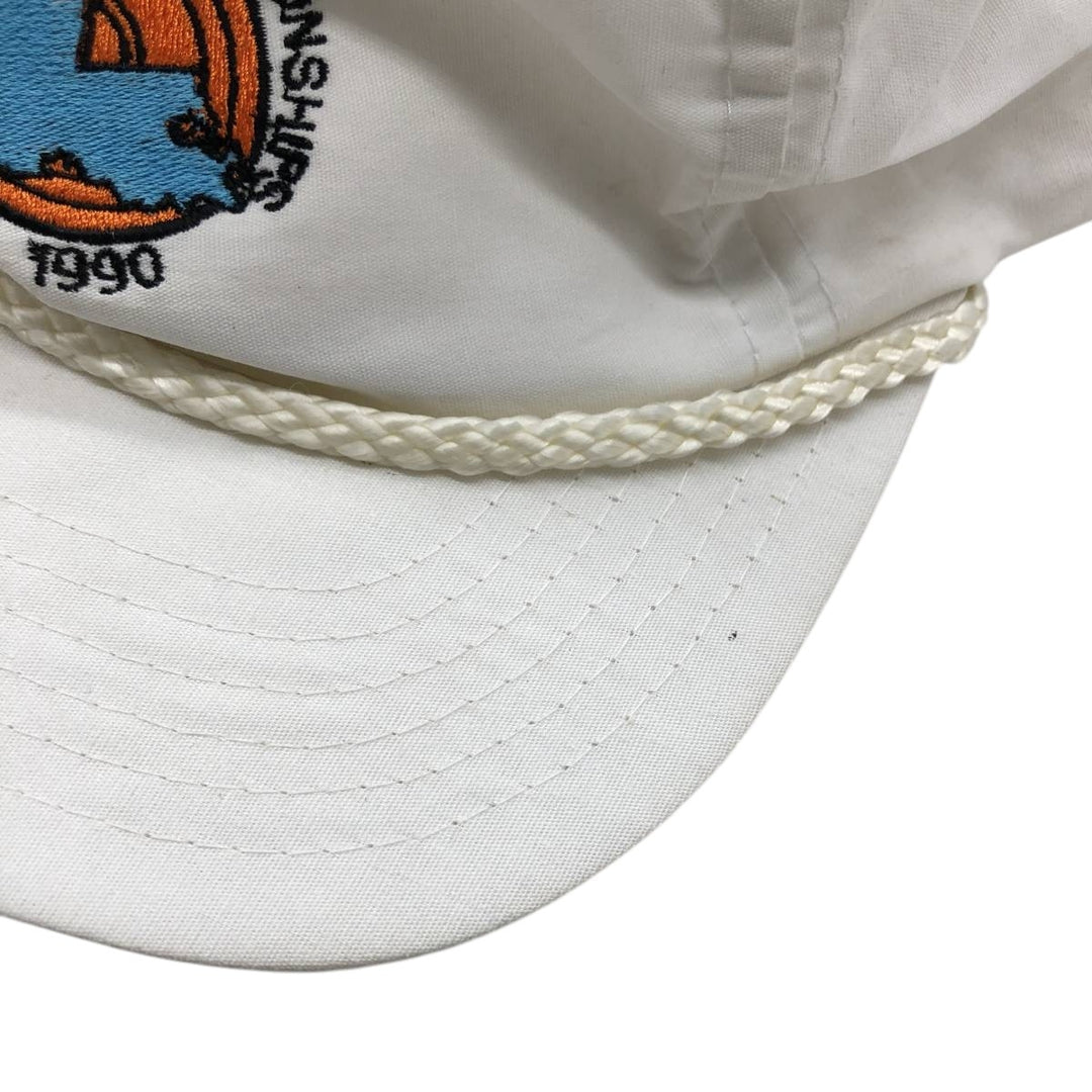 90'S Designer Award Headwear Baseball Cap, One Size Fits All, Snapback, Vintage unclear white type Vintage Second Hand