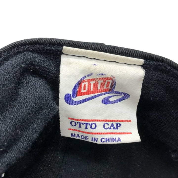 80s-90'S Otto EDGCOMB METALS Advertising Two-Tone Baseball Cap, One Size Fits All, Vintage polyester black type Vintage Second Hand