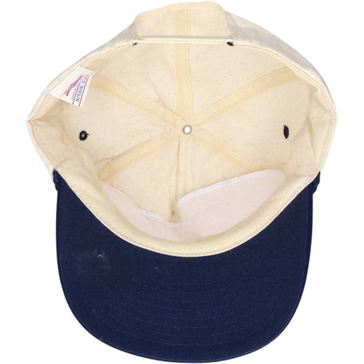 90'S NISSIN Two-Tone Baseball Cap, One Size Fits All, Vintage unclear unbleached Vintage Second Hand