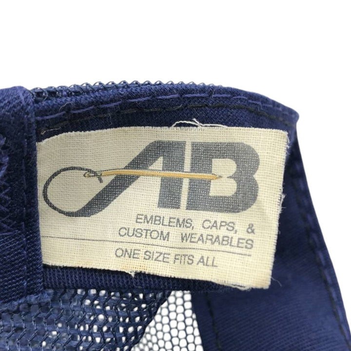 80s-90'S EMBLEMS AND CAPS Trucker Cap Mesh Cap Made in USA One Size Fits All Vintage unclear navy blue type Vintage Second Hand