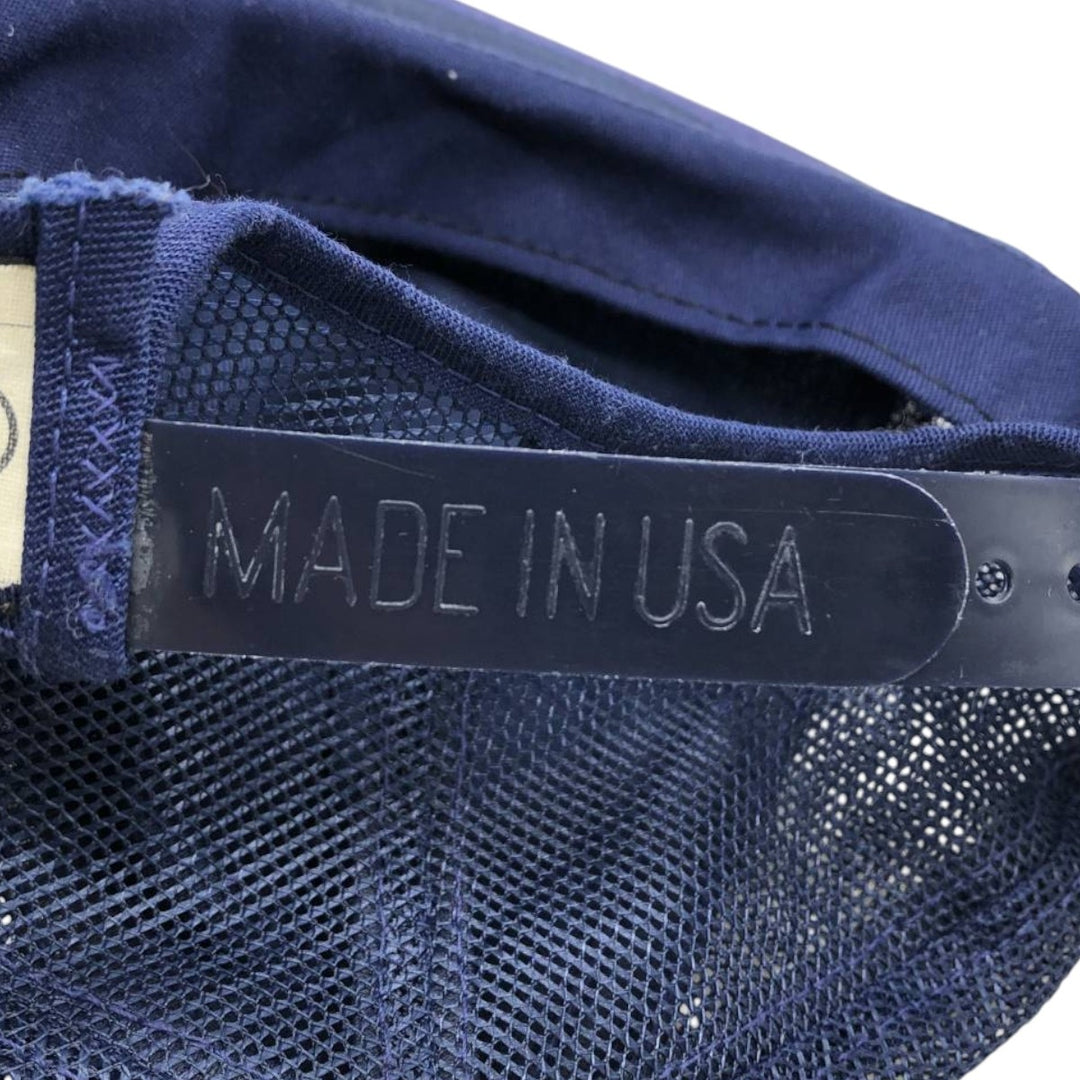 80s-90'S EMBLEMS AND CAPS Trucker Cap Mesh Cap Made in USA One Size Fits All Vintage unclear navy blue type Vintage Second Hand