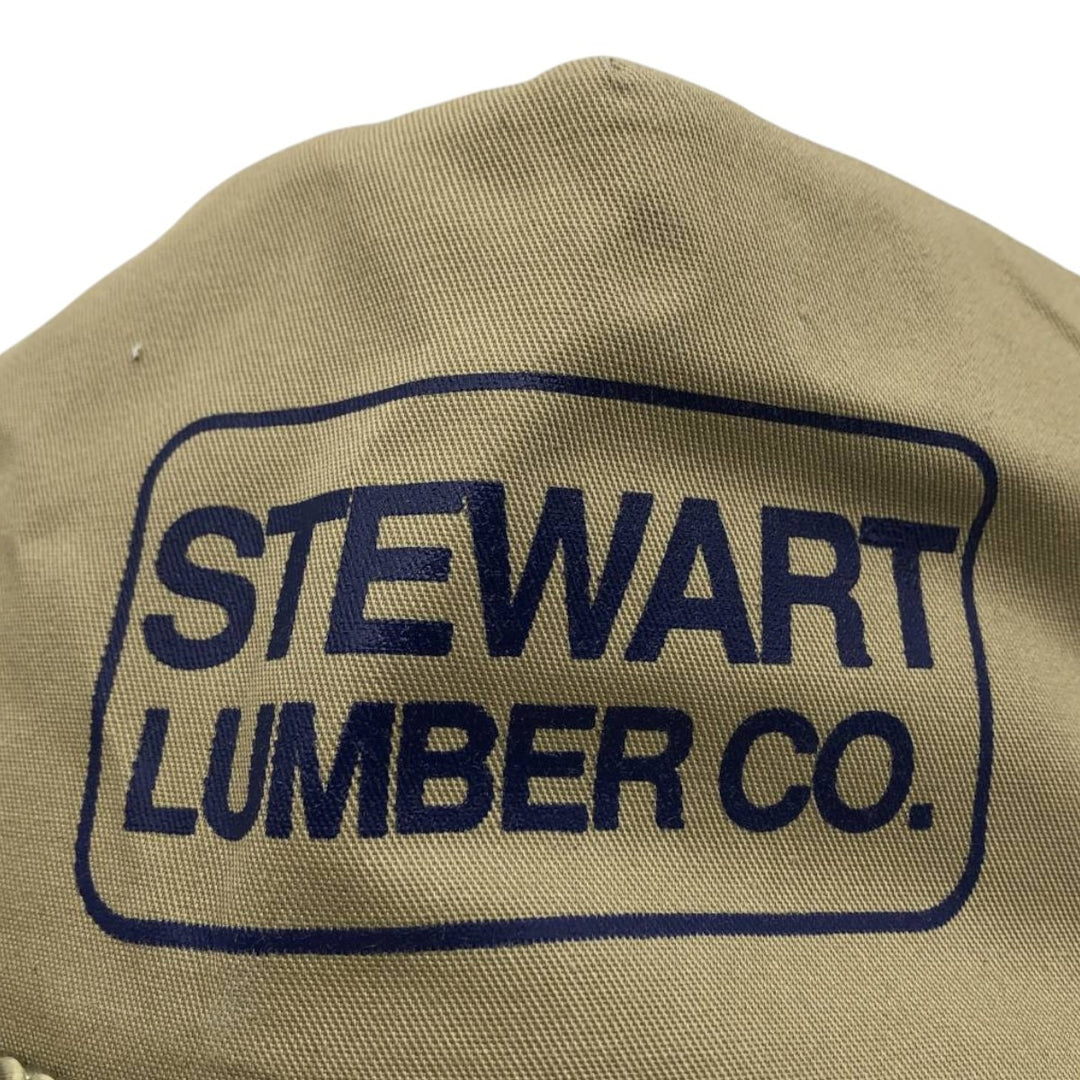 STEWART LUMBER CO. Advertising Trucker Cap Baseball Cap (One Size Fits All) polyester Beige type Vintage Second Hand