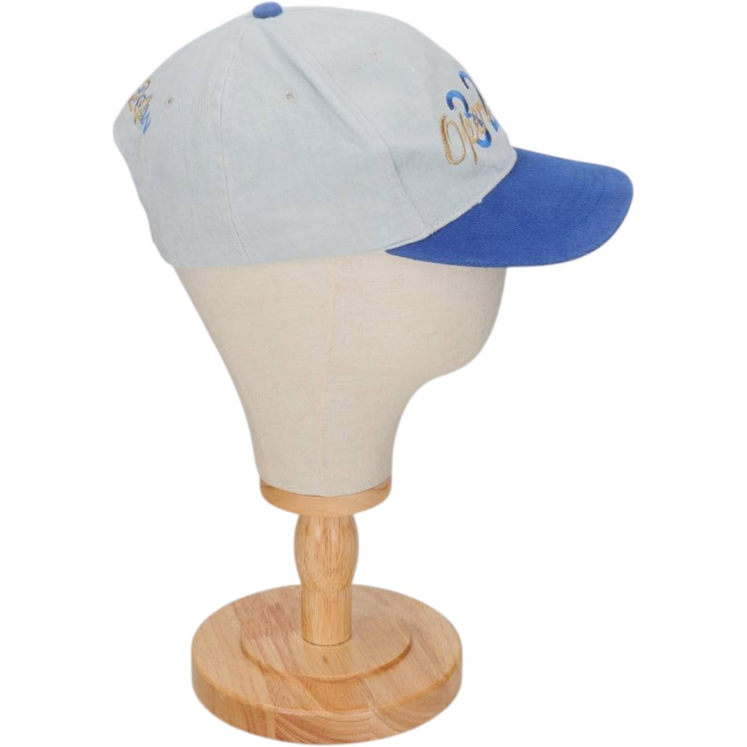 Two-tone baseball cap, 6-panel cap, made in the USA, one size fits all. unclear Blue type light blue Vintage Second Hand