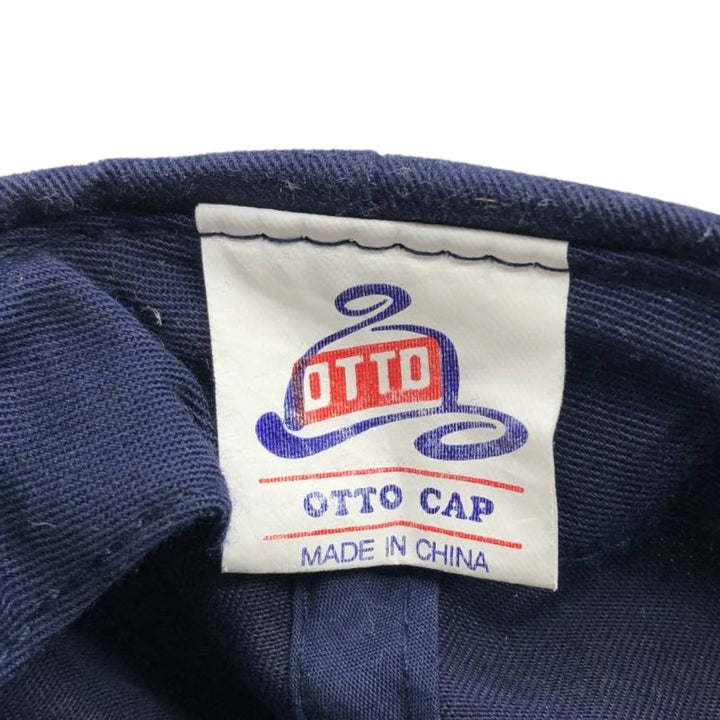 80s-90'S Otto John Deere Two-Tone Baseball Cap, 6-Panel Cap, One Size Fits All, Vintage polyester navy blue type Vintage Second Hand