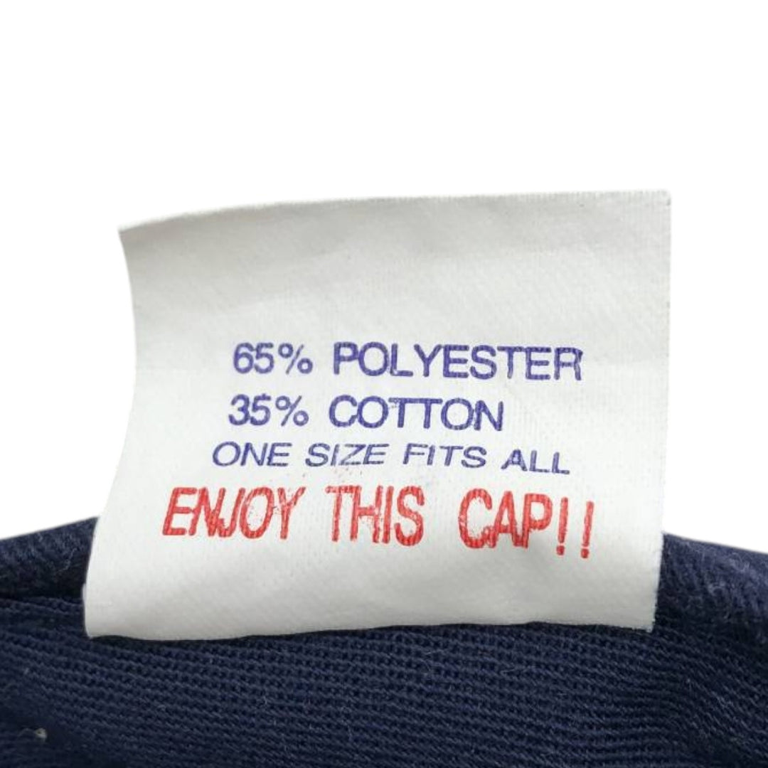 80s-90'S Otto John Deere Two-Tone Baseball Cap, 6-Panel Cap, One Size Fits All, Vintage polyester navy blue type Vintage Second Hand