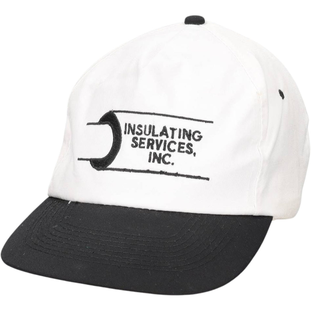 KC INSULATING SERVICES INC Advertising Two-Tone Baseball Cap (One Size Fits All) unclear white type Vintage Second Hand