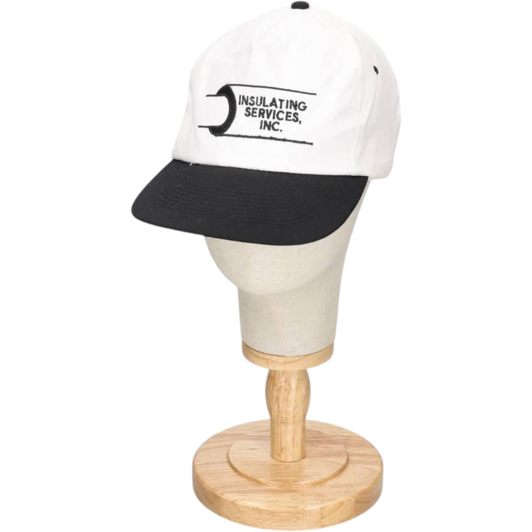 KC INSULATING SERVICES INC Advertising Two-Tone Baseball Cap (One Size Fits All) unclear white type Vintage Second Hand