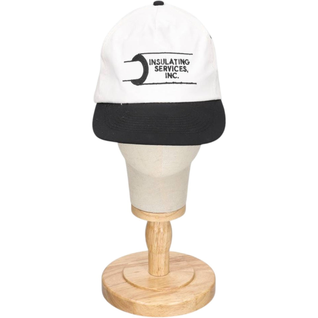 KC INSULATING SERVICES INC Advertising Two-Tone Baseball Cap (One Size Fits All) unclear white type Vintage Second Hand