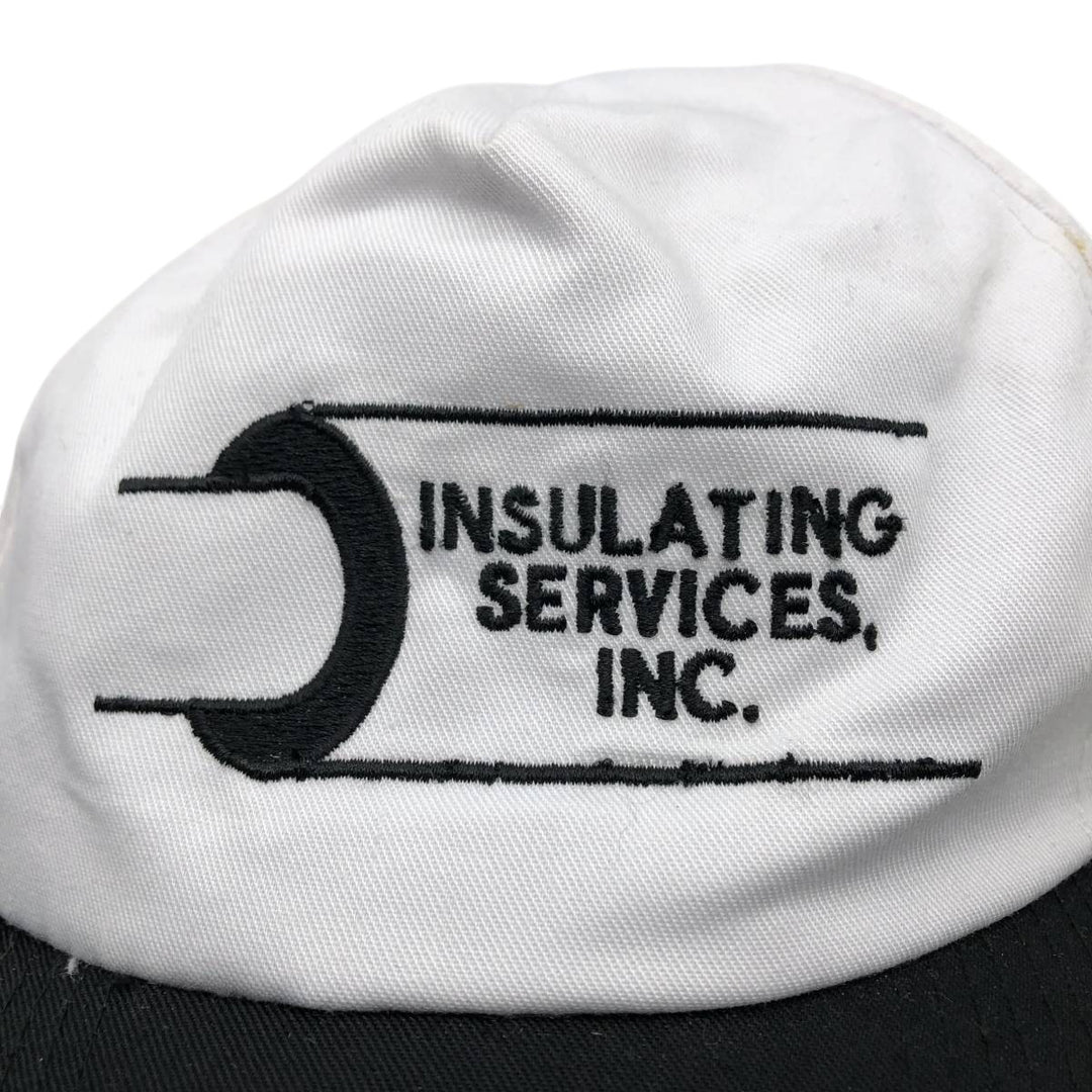 KC INSULATING SERVICES INC Advertising Two-Tone Baseball Cap (One Size Fits All) unclear white type Vintage Second Hand