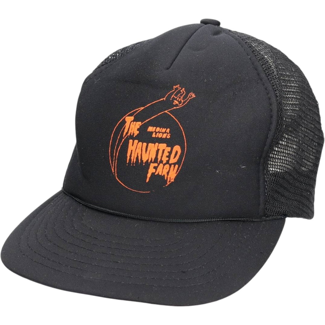 Trucker cap, mesh cap, free size polyester black type Vintage Second Hand