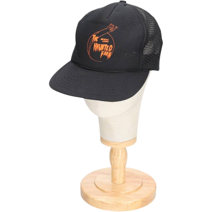 Trucker cap, mesh cap, free size polyester black type Vintage Second Hand