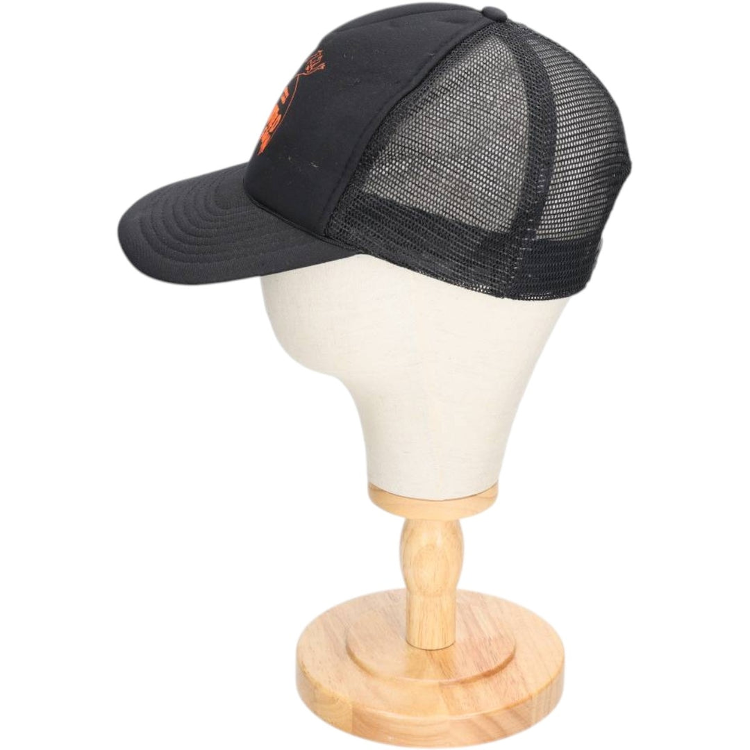 Trucker cap, mesh cap, free size polyester black type Vintage Second Hand