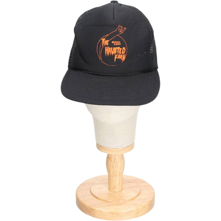 Trucker cap, mesh cap, free size polyester black type Vintage Second Hand