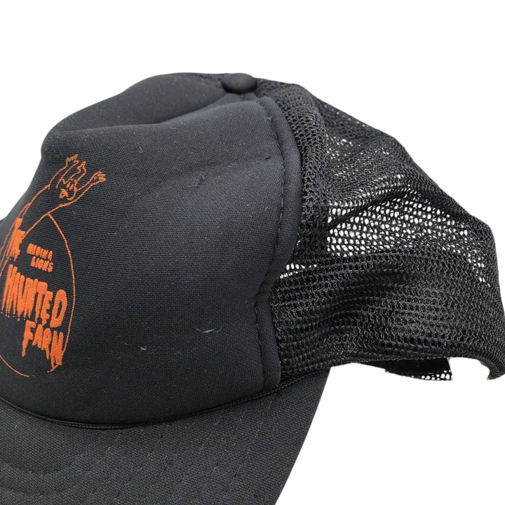 Trucker cap, mesh cap, free size polyester black type Vintage Second Hand