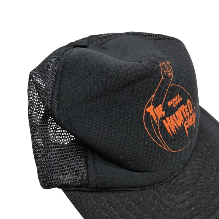 Trucker cap, mesh cap, free size polyester black type Vintage Second Hand