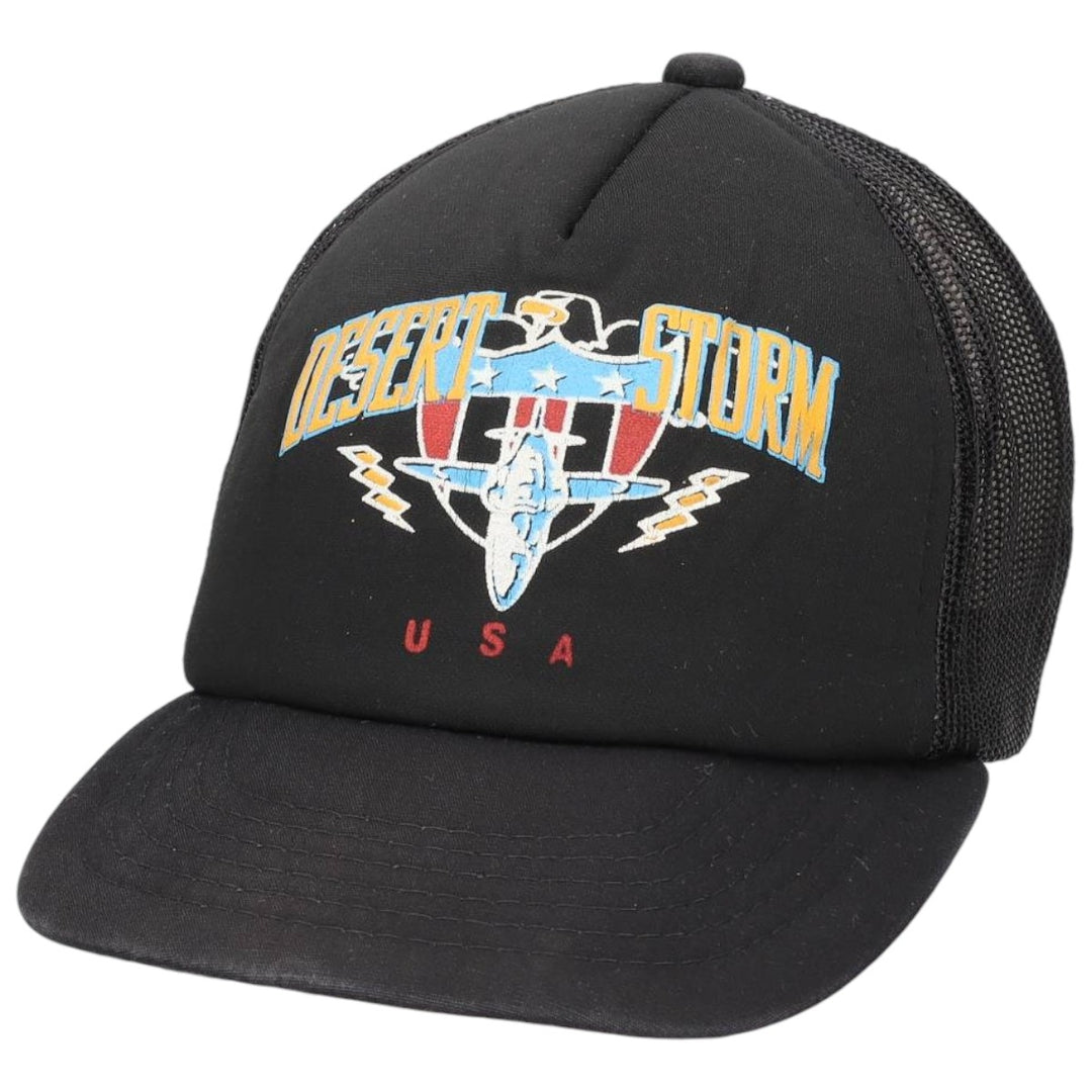 YUPOONG Eagle Pattern American Flag Pattern Trucker Cap Mesh Cap One Size Fits All cotton black type Vintage Second Hand