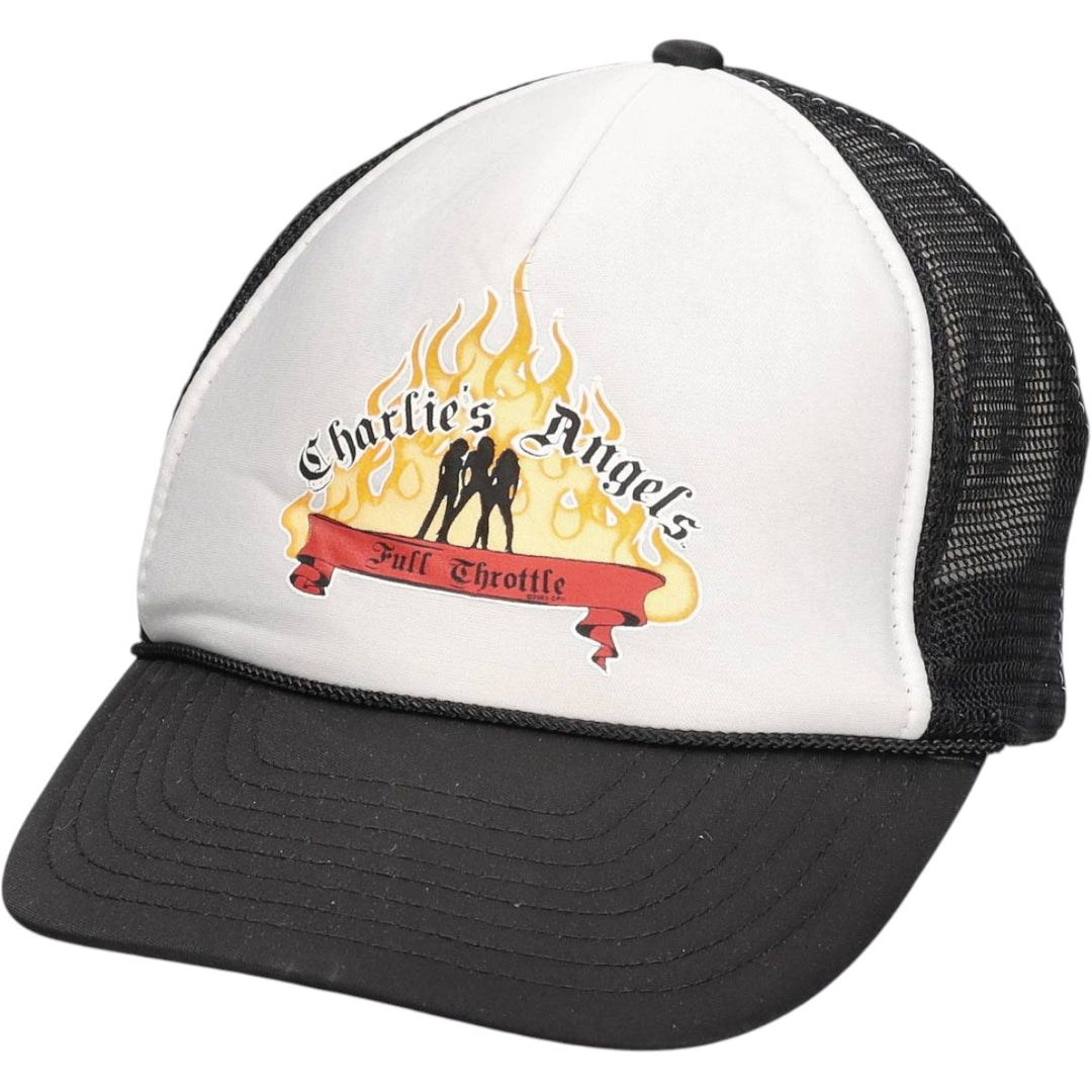 2000'S NISSUN Charlie's Angels Full Throttle Movie Fire Pattern Mesh Cap (One Size Fits All) unclear black type Vintage Second Hand