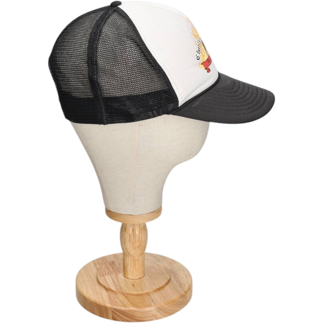 2000'S NISSUN Charlie's Angels Full Throttle Movie Fire Pattern Mesh Cap (One Size Fits All) unclear black type Vintage Second Hand