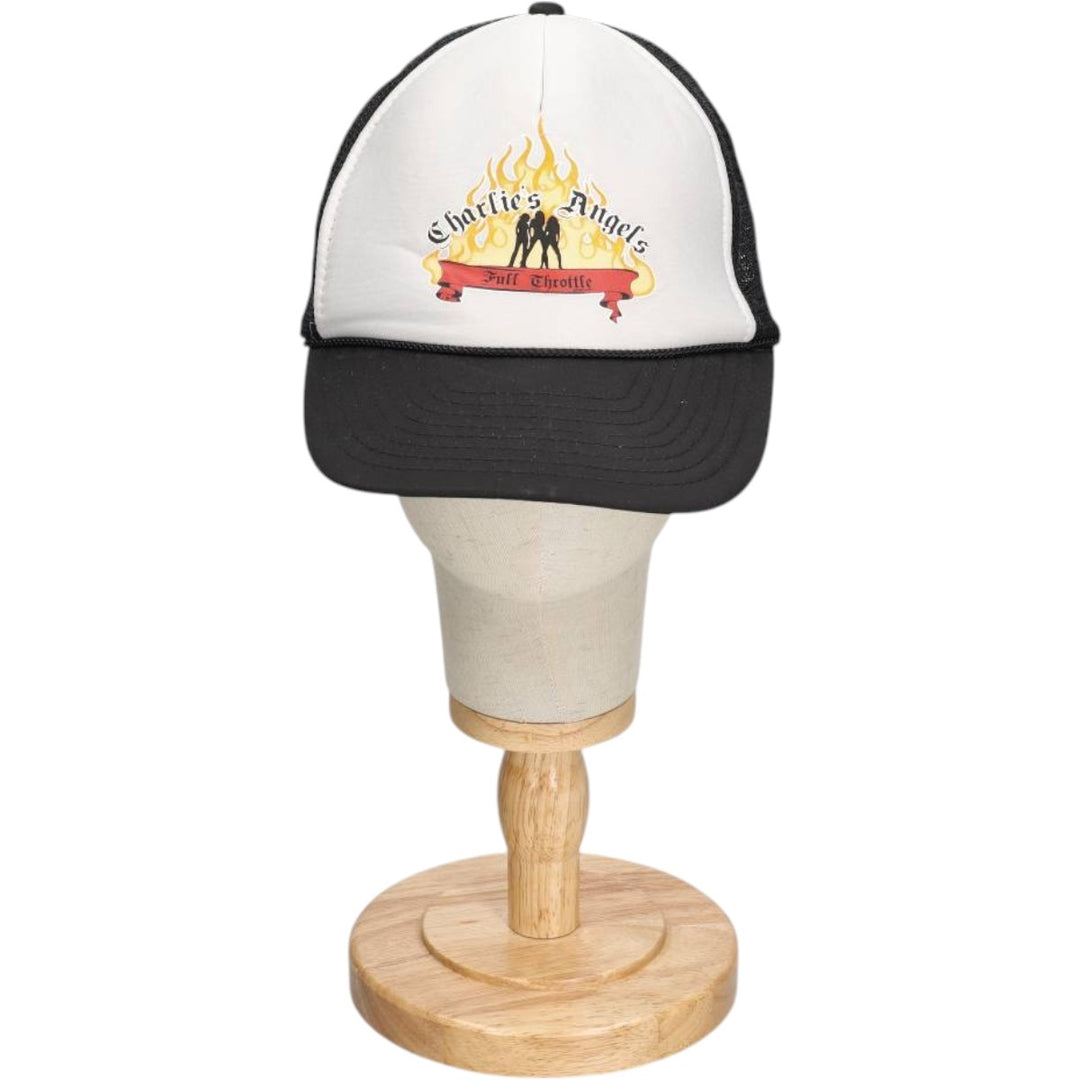 2000'S NISSUN Charlie's Angels Full Throttle Movie Fire Pattern Mesh Cap (One Size Fits All) unclear black type Vintage Second Hand