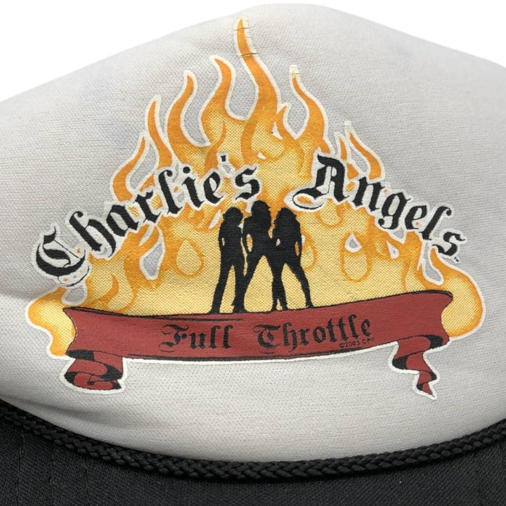2000'S NISSUN Charlie's Angels Full Throttle Movie Fire Pattern Mesh Cap (One Size Fits All) unclear black type Vintage Second Hand
