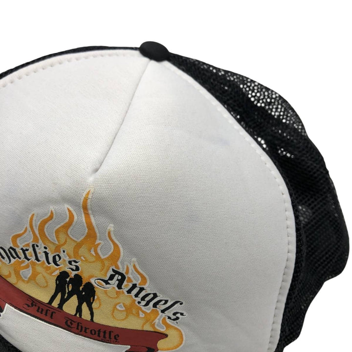 2000'S NISSUN Charlie's Angels Full Throttle Movie Fire Pattern Mesh Cap (One Size Fits All) unclear black type Vintage Second Hand