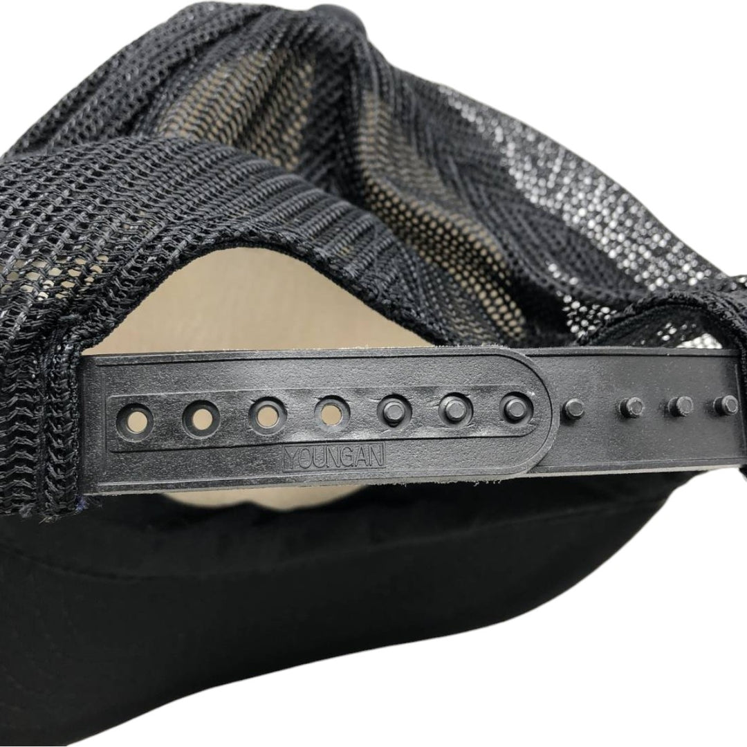 Young An Headwear STEEPLEJACK SERVICES Trucker Cap Advertising Mesh Cap One Size Fits All polyester black type Vintage Second Hand
