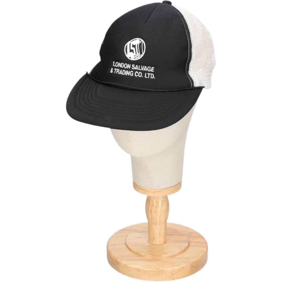 KC LONDON SALVAGE and TRADING CO. LTD. Two-tone Trucker Cap Mesh Cap One Size Fits All polyester black type Vintage Second Hand