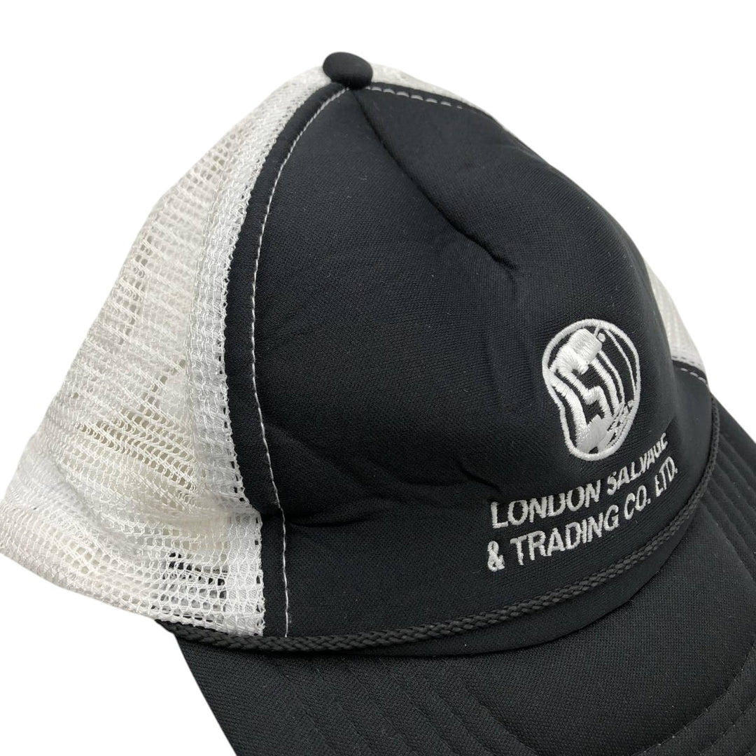 KC LONDON SALVAGE and TRADING CO. LTD. Two-tone Trucker Cap Mesh Cap One Size Fits All polyester black type Vintage Second Hand