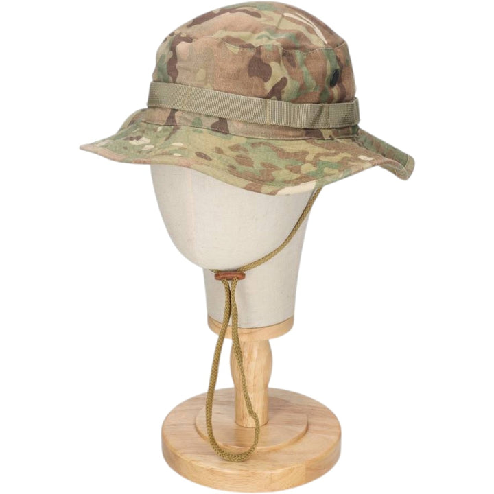 Civilian-made camouflage pattern MultiCam ripstop boonie hat, one size fits all. cotton Khaki type Vintage Second Hand