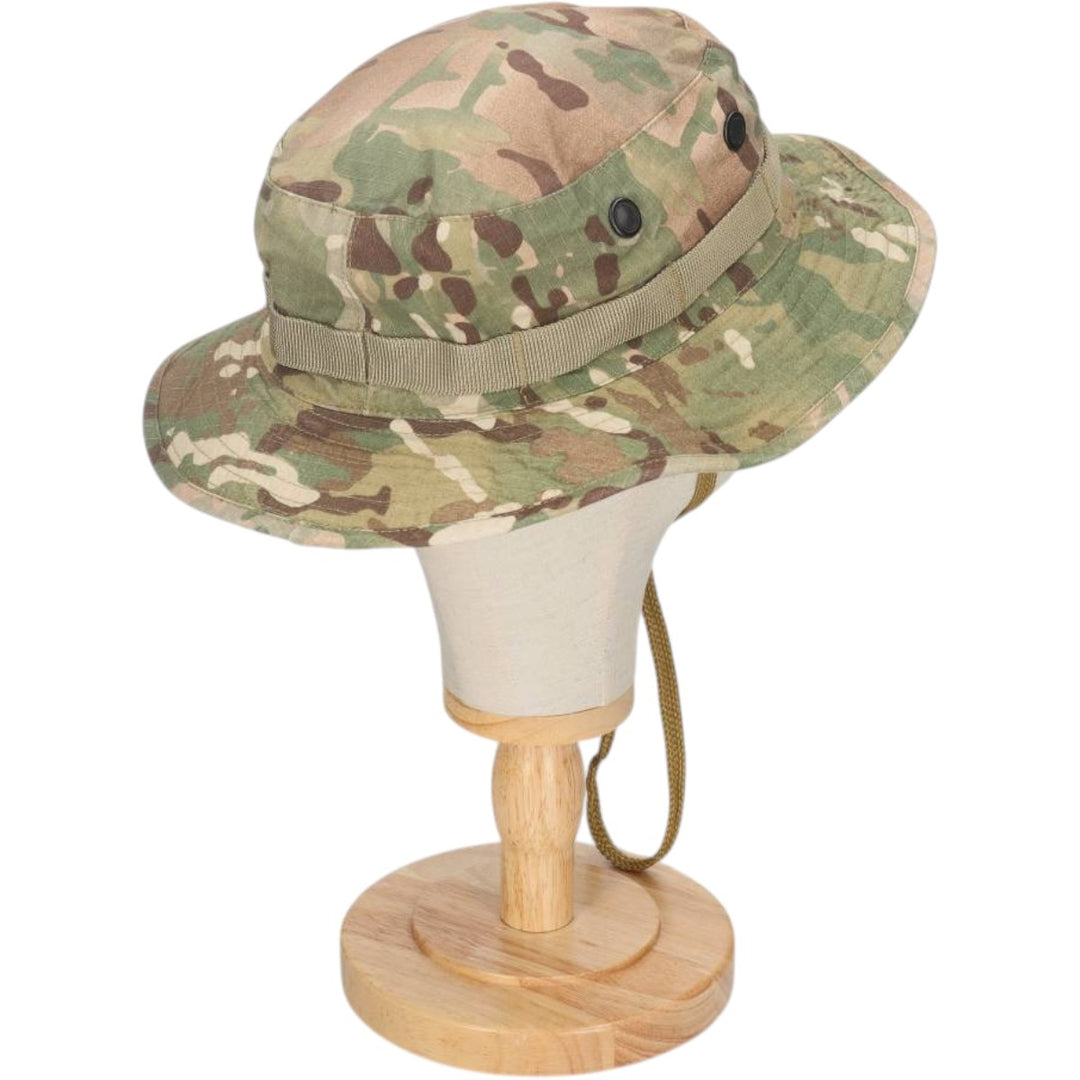 Civilian-made camouflage pattern MultiCam ripstop boonie hat, one size fits all. cotton Khaki type Vintage Second Hand