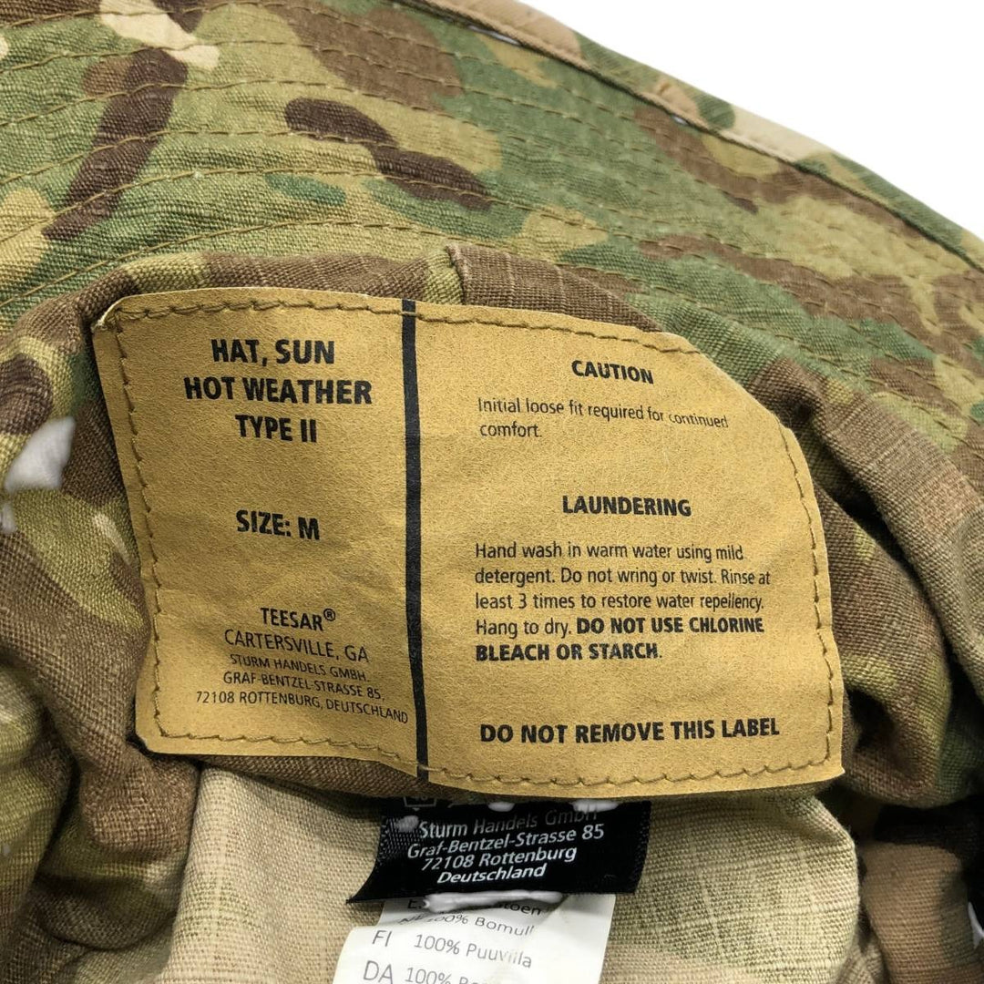 Civilian-made camouflage pattern MultiCam ripstop boonie hat, one size fits all. cotton Khaki type Vintage Second Hand