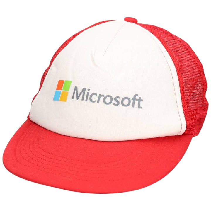Hit Wear Microsoft Tracker Cap Advertising Mesh Cap One Size Fits All polyester red type Vintage Second Hand