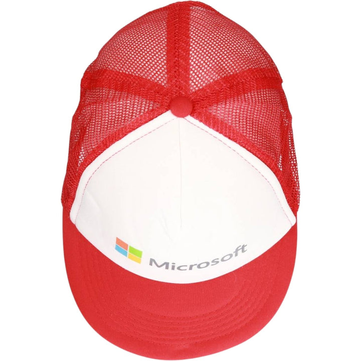 Hit Wear Microsoft Tracker Cap Advertising Mesh Cap One Size Fits All polyester red type Vintage Second Hand