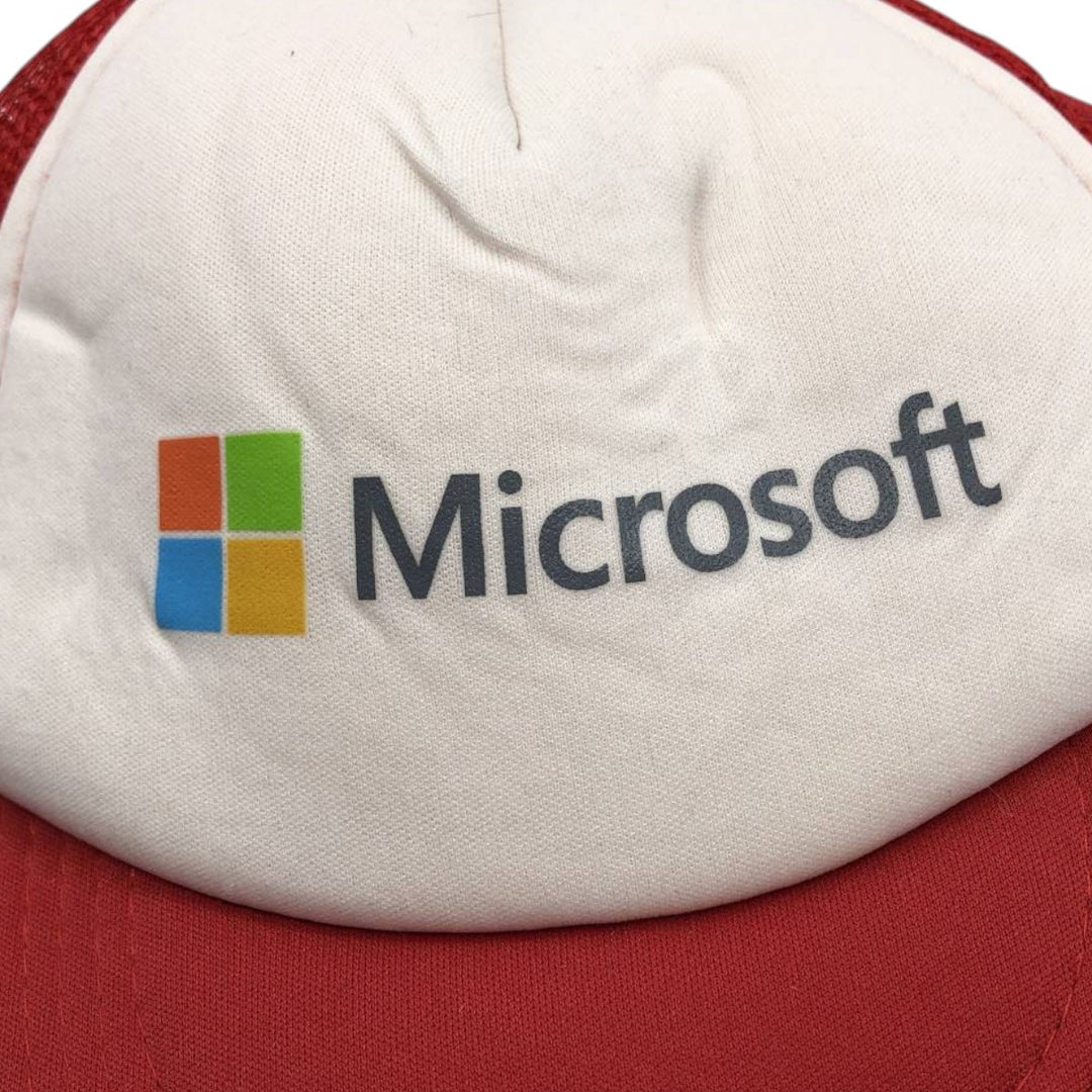 Hit Wear Microsoft Tracker Cap Advertising Mesh Cap One Size Fits All polyester red type Vintage Second Hand