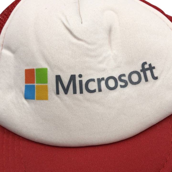 Hit Wear Microsoft Tracker Cap Advertising Mesh Cap One Size Fits All polyester red type Vintage Second Hand