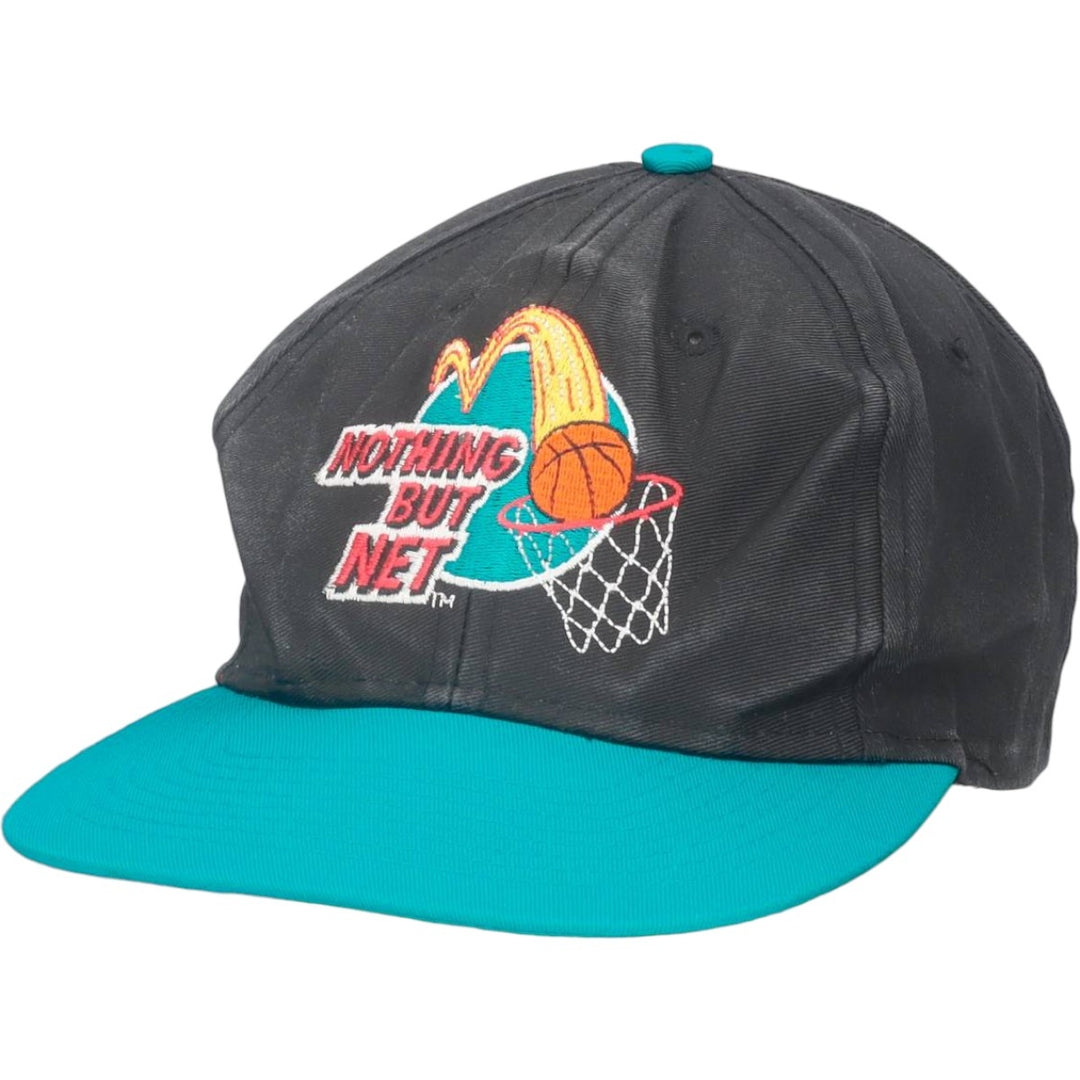 90'S McDonald's Two-Tone Advertising Baseball Cap, 6-Panel Cap, One Size Fits All, Vintage unclear black type Vintage Second Hand
