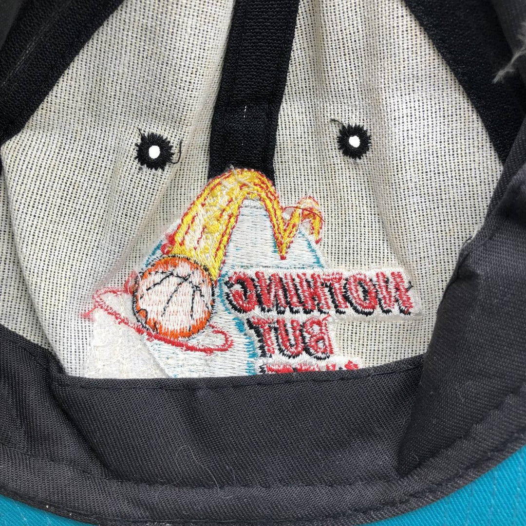 90'S McDonald's Two-Tone Advertising Baseball Cap, 6-Panel Cap, One Size Fits All, Vintage unclear black type Vintage Second Hand