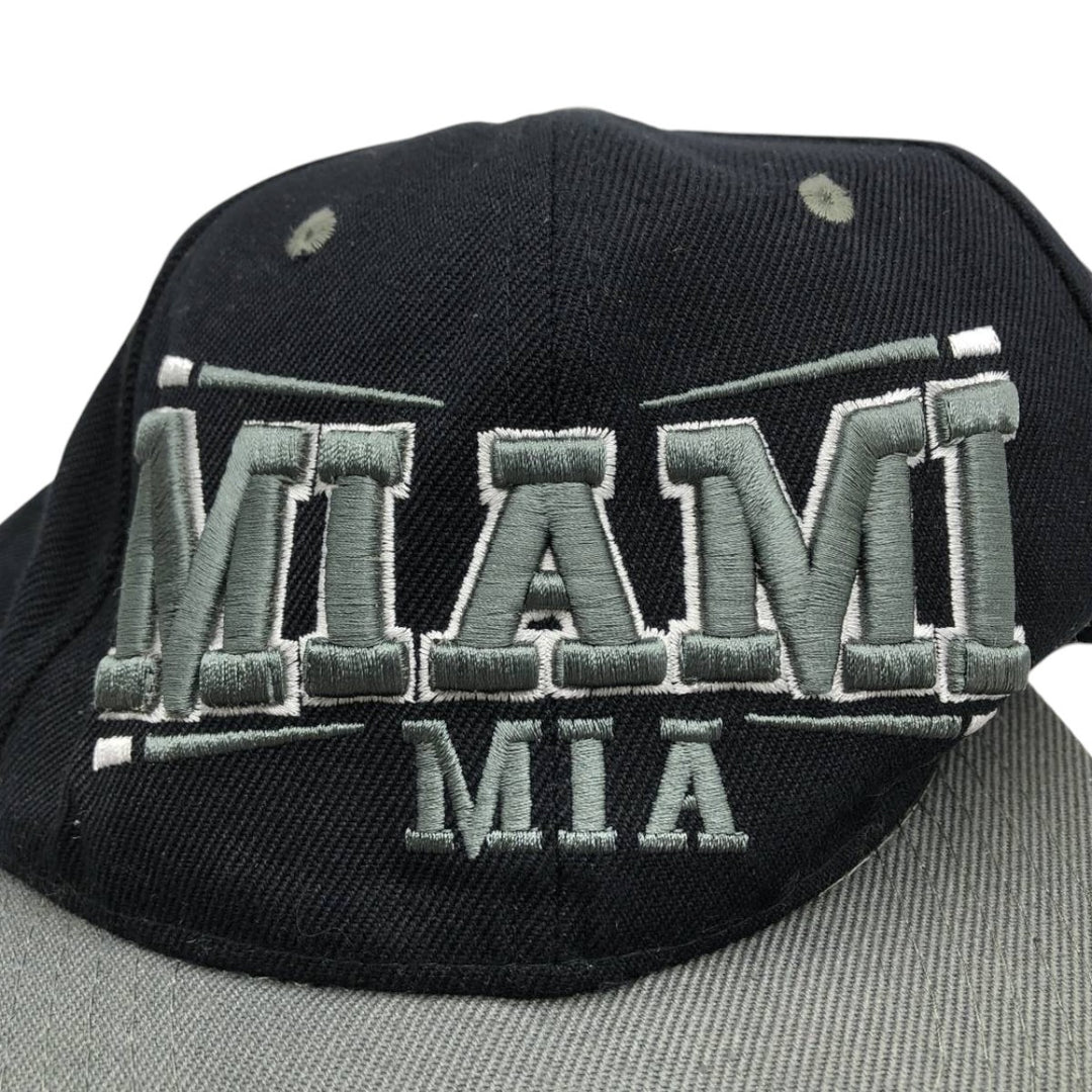 MIAMI Two-Tone Baseball Cap, 6-Panel Cap, One Size Fits All unclear black type Vintage Second Hand